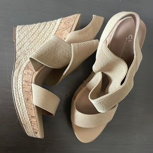 Charles David Wedges (cream color) Sz. 9